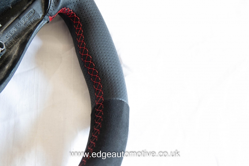 VW MK4 R32 Leather Alcantara steering wheel retrim recover3 EDGE